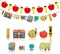 Back to School Decorative Banner Set (Red, Yellow, Blue, Green)